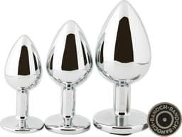 Banoch - Buttplug Aurora Clear  Large - Metalen buttplug - Diamant steen - Wit — thumbnail 6