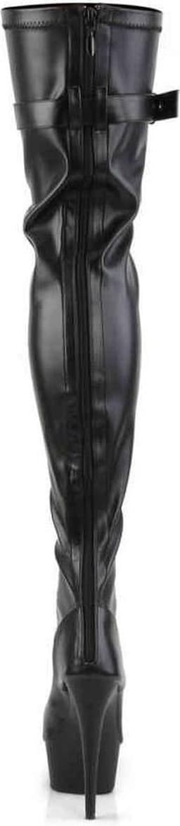 Pleaser - DELIGHT-3025 Plateau overknee Laarzen - US 7 - 37 Shoes - Zwart — thumbnail 4