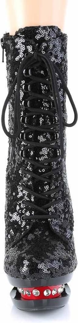 Pleaser - BLONDIE-R-1020 Plateau Laarzen, Paaldans schoenen - Paaldans schoenen - 35 Shoes - Zwart/Rood — thumbnail 2