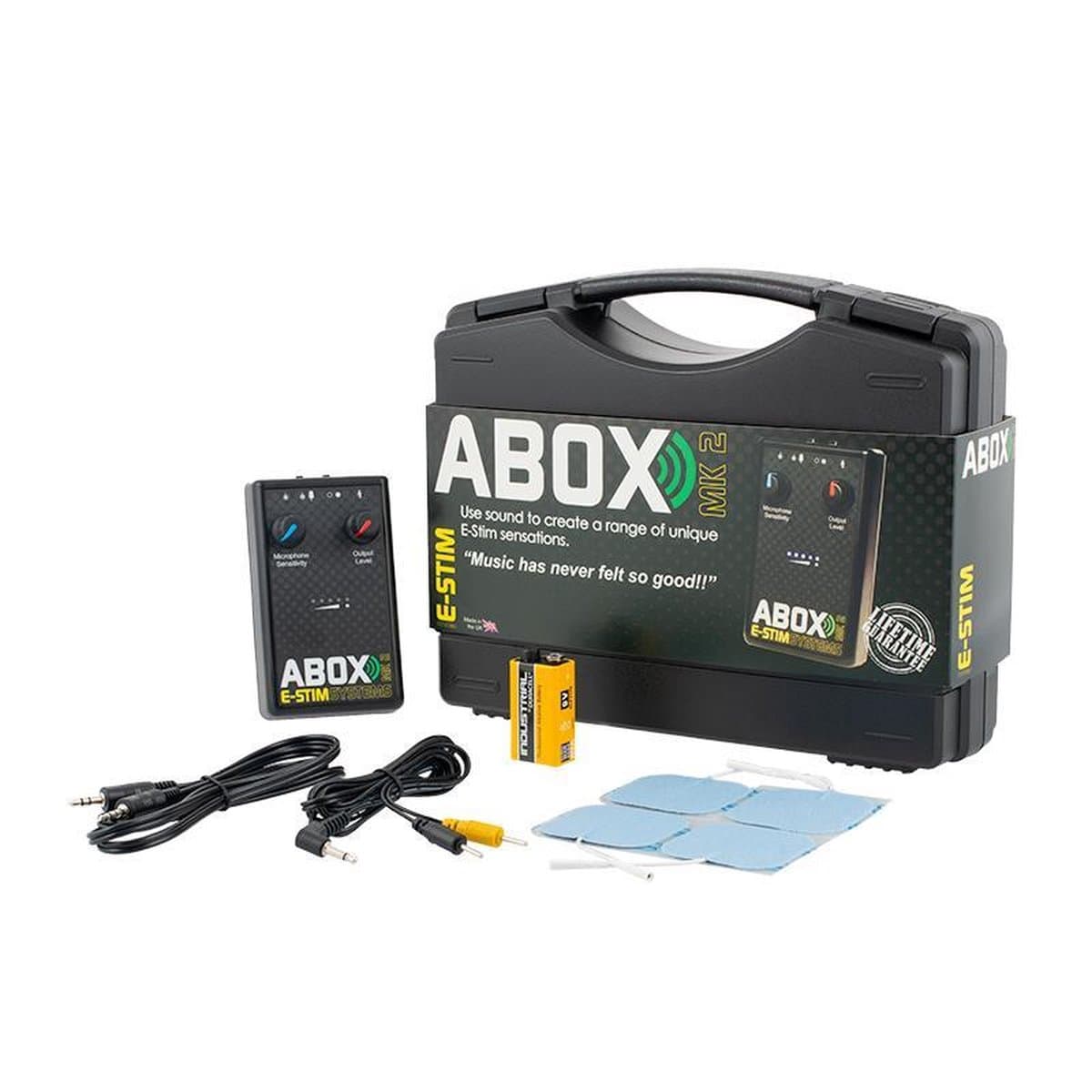 E-Stim A-Box Series 2 – Audio Electrosex Powerbox – Zwart — afbeelding 1