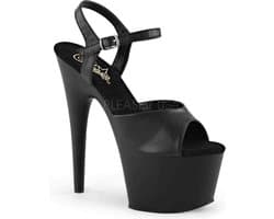 Pleaser - ADORE-709 Sandaal met enkelband, Paaldans schoenen - Paaldans schoenen - 36 Shoes - Zwart
