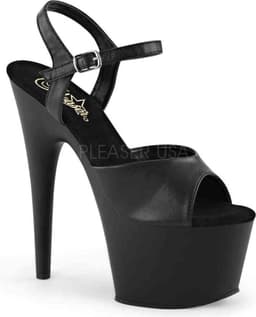 Pleaser - ADORE-709 Sandaal met enkelband, Paaldans schoenen - Paaldans schoenen - 36 Shoes - Zwart — thumbnail 1