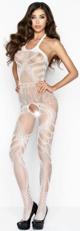 Passion Woman Bs037 Bodystocking White One Size | PASSION WOMAN BODYSTOCKINGS — thumbnail 5