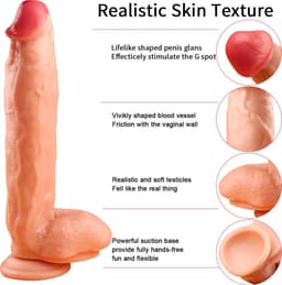 Realistische XXL King Size Dildo 25,5 cm lang en 5 cm dik — thumbnail 2