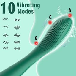 DOWO® - Vibrator - G spot - Vibrators voor Vrouwen - Clitoris Vibrator - Sex Toys voor Koppels - Seksspeeltjes - Cadeau voor Vrouw - 9 Standen - Groen — thumbnail 2