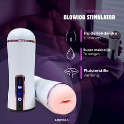 Lunvira® Elektrische Masturbator - Sex Toys Voor Mannen Zelf Aftrekken - Pocket Pussy - 10 Vibratiestanden - USB-Oplaadbaar - blowjob simulator — thumbnail 6