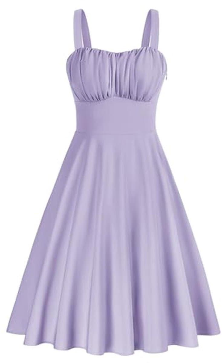 Cocktailjurk voor Dames - Elegante Zomerjurk met Spaghettibandjes - A-lijn Vrijetijdsjurk — afbeelding 1
