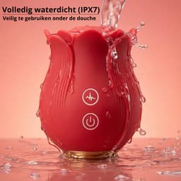 SF Toys – Roos Vibrator rood - 12 Zuigstanden - Clitoris Stimulator - Waterdicht - USB Oplaadbaar - Siliconen - Beschikbaar in 3 kleuren — thumbnail 7
