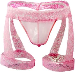 Heren String met Jarretelband en Kant - Sexy Ondergoed Slip — thumbnail 1