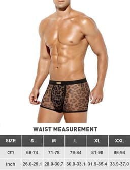 Transparante Boxershort Heren Luipaardprint Elastisch Ondergoed — thumbnail 2
