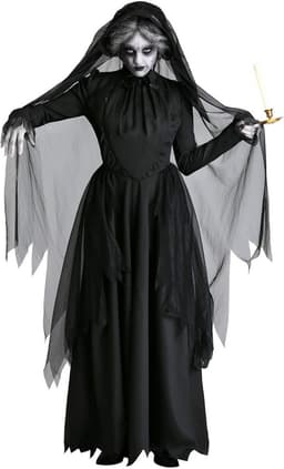 Dames Halloween Kostuum - Zwarte Vleermuis, Engel, Duivel of Heks Outfit — thumbnail 1