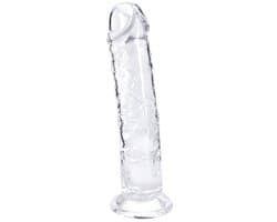 Ynkkvre - Dildo - Dildo Mannen Anaal met Zuignap - Transparante Dildo - 18 cm Realistische Dildo - Zachte Medische TPE - Krachtige Zuignap Basis - Testikelvrij Compact Ontwerp - G-spot Gerichte Stimulatie