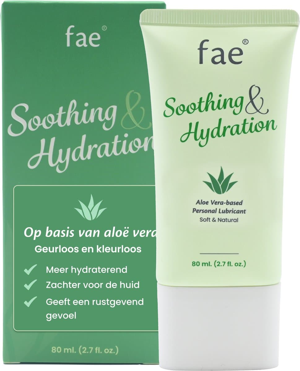 Fae Glijmiddel Waterbasis met Aloë Vera - Lubricant 80ml - Veilig voor Condooms & Sex Speeltjes - Lube - voor de Gevoelige huid — afbeelding 1