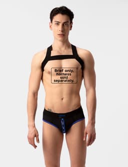 Barcode Berlin Mesh Brief Sicile Black-Blue - MAAT L - Erotisch Heren Ondergoed - Slip voor Man - Sexy mannen Slip — thumbnail 2