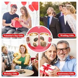 Romantische koffiekopjes set voor koppels - 400 ml, perfect voor Valentijnsdag, bruiloften en verjaardagen — thumbnail 4