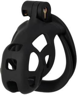 Hidden Desire - Kuisheidskooi - Penis Cage - P-Cage - Kunststof Kuisheidskooi - Chastity - Penis Kooi Zwart - Kuisheidkooi met 4 Ringmaten - Penis Prison Cock Cage - Verkrijgbaar in 4 Lengtes - Male Chastity Cages - Maat S - 8 cm - Zwart — thumbnail 1