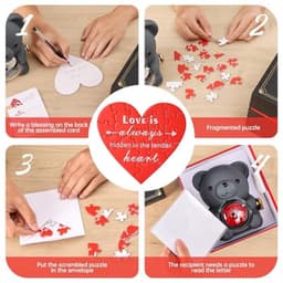 Romantische teddybeer met roos en verborgen sieradendoosje - uniek cadeau voor haar - Valentijnsdag, Moederdag, bruiloften en jubilea — thumbnail 2