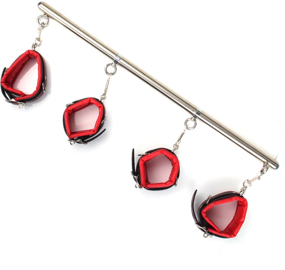 Oneay BDSM Spreidstang met Hand- en Enkelboeien – Afneembare en Verstelbare Bondage Stang – Voor SM-Spelletjes, Stellen en Volwassenen – 63 cm — afbeelding 1