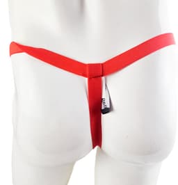 BamBella ® - string bongage - maat Onesize S M L - Sexy slip erotische onderbroek valentijnsdag kerst rood Bruin doorzichtig rollenspel kleding voor mannen rendier dieren slurf penis sleeve — thumbnail 4