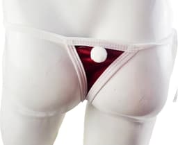 BamBella ® - string bongage - maat Onesize S M L XL XXL- Sexy slip erotische onderbroek valentijnsdag kerst rood groen doorzichtig rollenspel kleding voor mannen — thumbnail 4