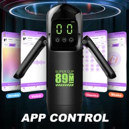 Luxe Automatische Masturbator – App-Control – 7 Zuigstanden & 7 Vibratiestanden – Vagina Sleeve – Oplaadbaar – Handsfree – LED-Display - Pocket Pussy – Sex Toys - voor hem — thumbnail 6