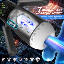 Luxe Automatische Masturbator – App-Control – 7 Zuigstanden & 7 Vibratiestanden – Vagina Sleeve – Oplaadbaar – Handsfree – LED-Display - Pocket Pussy – Sex Toys - voor hem — thumbnail 7