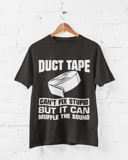 Grappig T-shirt met ducttape print voor heren en dames — thumbnail 2