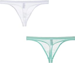 Transparante Heren String Mini Slip met Lage Taille - Ademend en Sexy Ondergoed — thumbnail 1