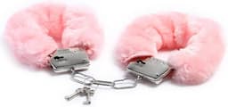Metalen Handboeien BDSM I Met Imitatie Bont I Plushe I Incl. 2 Sleutels I Roze — thumbnail 4