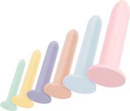 6 Delige Dildo Training Set in Pastel Kleuren - 6 Oplopende Maten Dildo's voor Anale of Vaginale Training - Dildo's met Sterke Zuignap - Siliconen Dildo's - Compatibel met Strap-on - Dildo Trainings Set — thumbnail 6