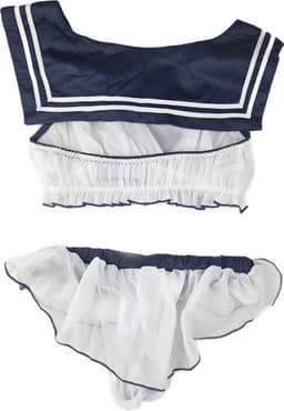 BamBella ® Sexy Cosplay Rollenspel kleding - Onesize - outfit dames Matrozen pak blauw — thumbnail 4