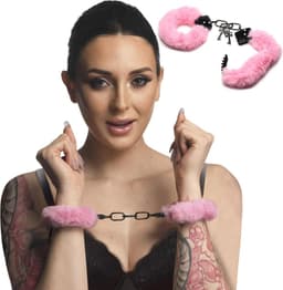 Doodadeals® - Handboeien Erotiek - Metaal - Seks - Roze Imitatie Bont - Inclusief 2 Sleutels — thumbnail 1