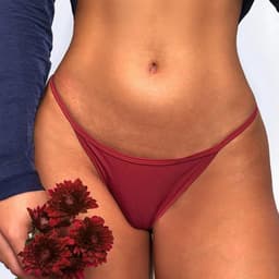 Erotische Slip I Sexy Slipje Met Bloemen I Kanten String I Erotisch Ondergoed I Maat M I Rood — thumbnail 4