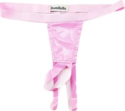 BamBella® Slip Datex (Latex & Stof ) open kruis kant voor mannen - L/XL - strap cock ring doorzichtig Erotische Sexy Lingerie Heren - Zwart mannen ondergoed slip — thumbnail 2