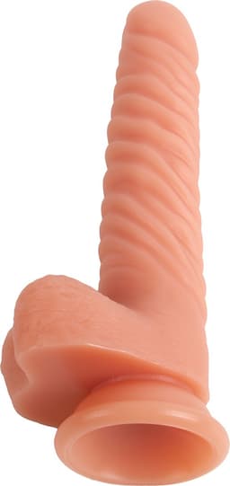 Banoch | Dildo siliconen ribbel | Beige — thumbnail 15