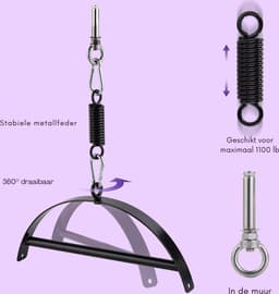 ALLGoods. Sex Schommel - Sex Swing Extra Stevig – Seksschommel – Seksspeeltjes voor Koppel – Seks Schommel BDSM – Erotiek Toys - Sex Sling – Love Swing – Discreet Verpakt – Paars — thumbnail 2