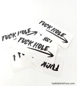 Fuck Hole - erotische tijdelijke tattoo - neptattoo volwassenen - erotiek vrouwen - sexy plaktattoo - adult temporary tattoo — thumbnail 3