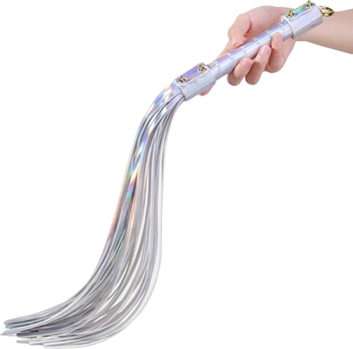 Glanzende Regenboog Bondage Flogger – BDSM Zweep – Fetish Accessoire — afbeelding 1