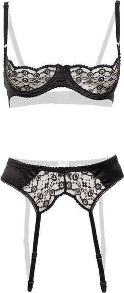 Christine le Duc - 3 delige BH set - Lingerie Erotisch - Gush - Zwart - S — thumbnail 2