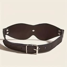 LekkerStout BDSM Lederen Oogmasker - Verstelbare Riem - Hoogwaardige Stiksels - Blinddoek | LS329 — thumbnail 8