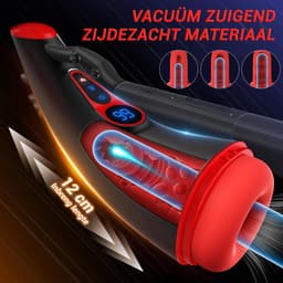 LoveVlijt - Blowjob Simulator met App - Handjob Simulator - 9 Zuig en 9 Vibratiestanden - Met Verwarmingsfunctie - Zuigfunctie - Met Digitaal Display - Pocket Pussy - Seksspeeltje voor Mannen - Masturbator voor Man - Oplaadbaar - Inclusief Cockring — thumbnail 4