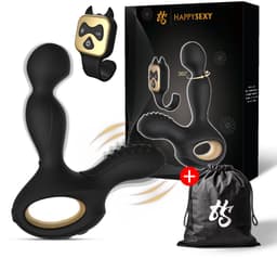 HappySexy Prostaat Verwarmde Vibrator Met Afstandsbediening - Gay & Hetero Stotende Buttplug Stimulator Set - Anaal Butplug Dildo Vibrators - Vibrerende Anal Plug Set Mannen - Buttplugs Groot — thumbnail 1