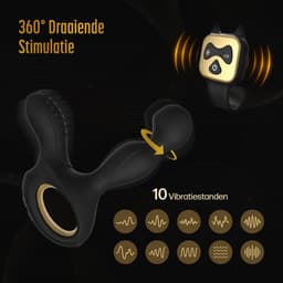 HappySexy Prostaat Verwarmde Vibrator Met Afstandsbediening - Gay & Hetero Stotende Buttplug Stimulator Set - Anaal Butplug Dildo Vibrators - Vibrerende Anal Plug Set Mannen - Buttplugs Groot — thumbnail 3