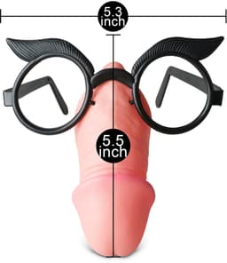 Penis met Bril & Wenkbrauwen – Hilarisch Fout Cadeau voor Vrijgezellenfeest of Verjaardag — thumbnail 4