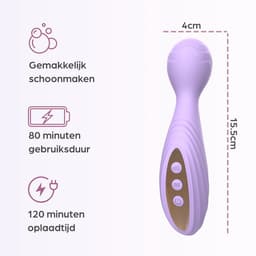 Sinsaa Vibrators voor Vrouwen - Clitoris Stimulator - Clitoris Vibrator - Sex Toys voor Vrouwen - Sexspeeltjes voor Koppels - Magic Wand - Fluisterstil - Waterdicht - Incl. Cleaning Spray - Giftset - Paars — thumbnail 9