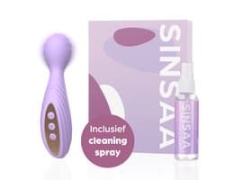 Sinsaa Vibrators voor Vrouwen - Clitoris Stimulator - Clitoris Vibrator - Sex Toys voor Vrouwen - Sexspeeltjes voor Koppels - Magic Wand - Fluisterstil - Waterdicht - Incl. Cleaning Spray - Giftset - Paars