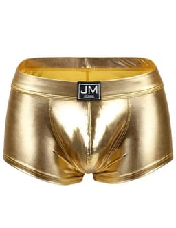 Heren Boxershort Goud - Sexy heren boxershorts erotiek - Trendy clubwear boxer mannen - Sexy men's boxer gold - maat L/XL — thumbnail 2