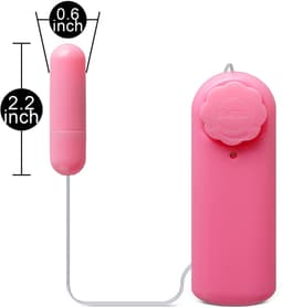 Mini Bullet Vibrator Met Afstandsbediening – Draadgebonden Bullet Vibrator in Roze – Traploos Regelbaar — thumbnail 5