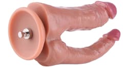 Hismith Dubbele Dildo met Zuignap 19,5 cm – Dual Density Siliconen Dildo – KlicLok — thumbnail 3