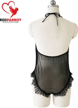 Lightning Black grote maten lingerie | Erotische lingerie plus size | Dames ondergoed | Diepe V hals | Grote maten | Plussize | Sexy | Erotisch | Nylon | Hoge kwaliteit — thumbnail 5